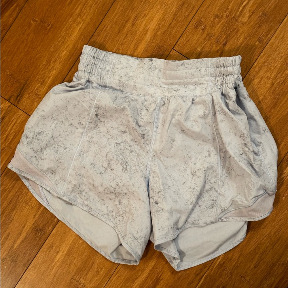 Lululemon sky blue running shorts